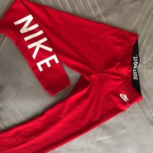 Nike red tights